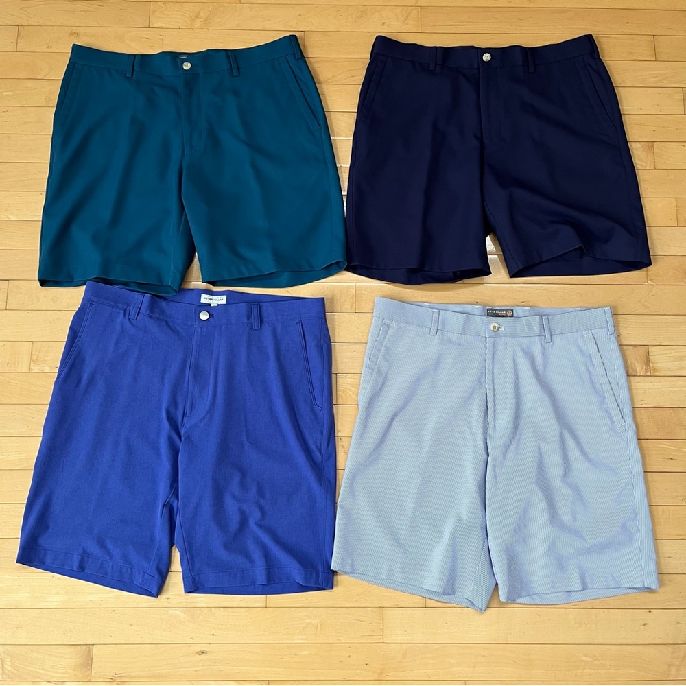 Peter Millar Size 34 Lot of 4 Men’s Golf Shorts Blue Crown Sport Athletic